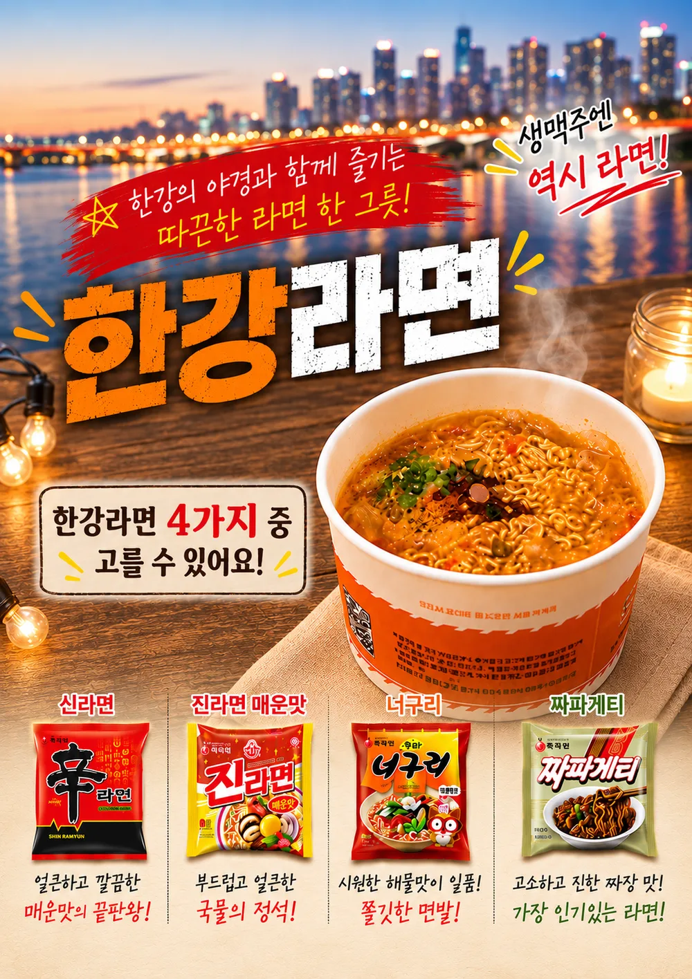 한강라면 4종